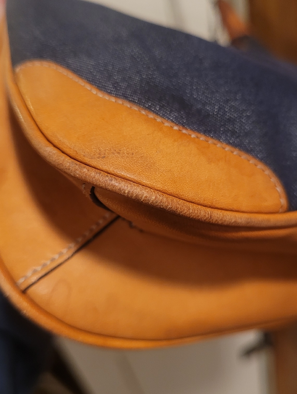 Vintage Coach Hamptons Denim Clip Hobo Bag Small Y2K 90s - Picture 7 of 16